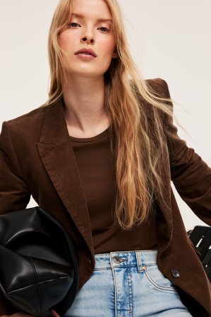 Kappahl | Kordfløyelsblazer | Brun