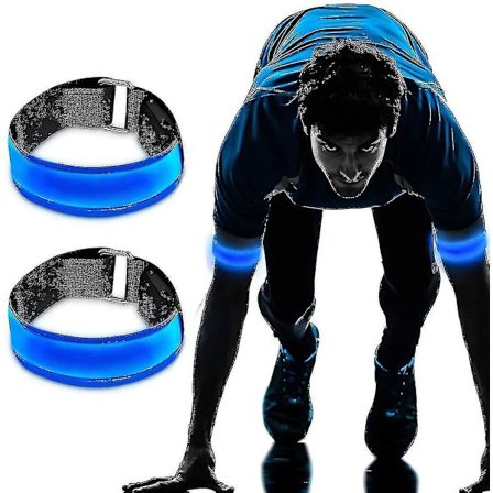 Laddningsbart LED-armband, 2 st Luminous Armband USB Reflexband