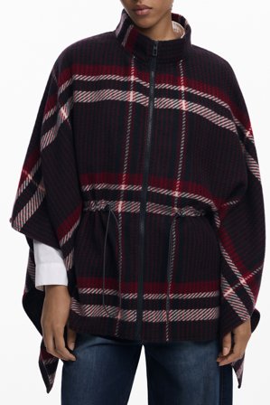 Desigual Poncho Donna Nero