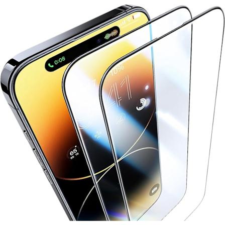 [2-Pack] iPhone 16 Pro Max Heltäckande Skärmskydd i Härdat Glas