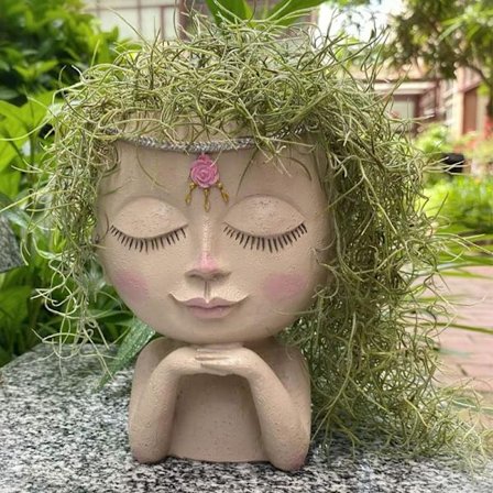 Ansiktsblomsterpottehode Planter Sukkulentpotte Planter Kaktusplanter