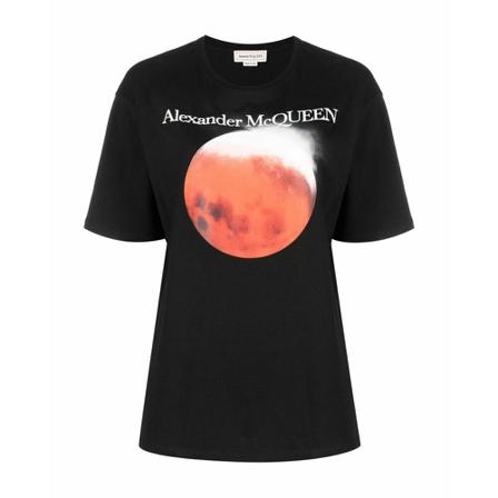 Alexander McQueen T-Shirts Sort, Dame