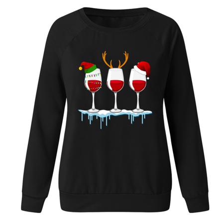 Dam Jultomte Långärmad T-shirt Blus Xmas Topp
