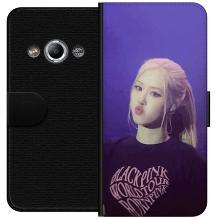 Kompatibel Tegnebogsetui til Samsung Galaxy Xcover 3 Blackpink Rosé koncertportræt kpop idol med scenebelysning moderne musik og fanmotiver i lilla