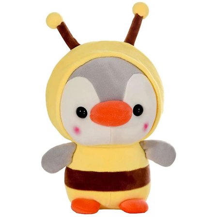 Penguin-bee gosedjur plyschdjur mjuka dockor för barn presenter 10"(Gul)