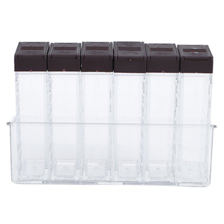 6 stk. / sæt 2-vejs åbning dobbelt hul krydderiboks grydesæt med base køkkenværktøjsforsyninger