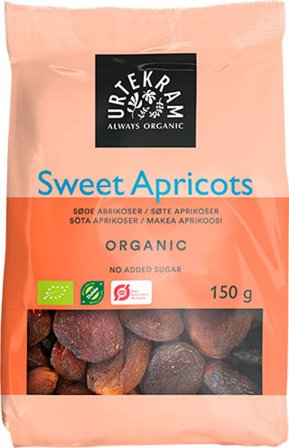Urtekram Abrikoser søde Ø 150 g, Helse & Madvarer, Tørret Frugt & Nødder, Tørret Frugt