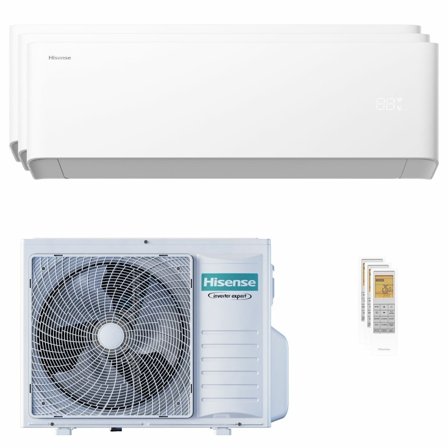 Condizionatore Hisense Uni HB trial split 12000+12000+12000 BTU inverter A++ wifi unità esterna 8 kW