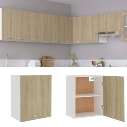 Vidaxl Väggskåp Sonoma-ek 50x31x60 Cm Konstruerat Trä Brun