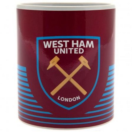 West Ham United FC Crest Novelty Mug One Size Burgundy/Sky Blue