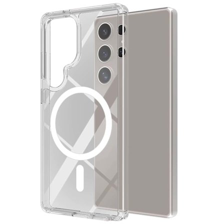 Galaxy S24 Ultra Magnetisk Mobilcover Magsafe Kompatibel Gennemsigtig