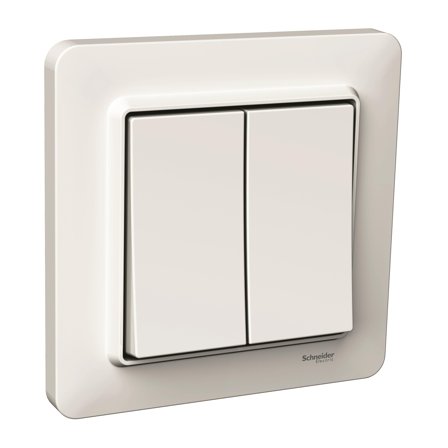 Schneider Electric Exxact Basic WDE002916 Strömbrytare kronomkopplare, vit, Strömbrytare & vägguttag