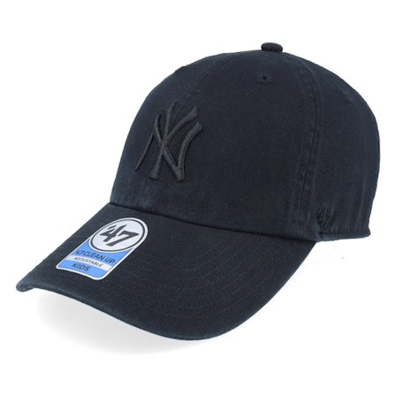 Kinder 47 Brand - MLB Schwarz unconstructed Cap - Kinder New York Yankees Clean Up Black Dat Cap / Unstructured @ Hatstore