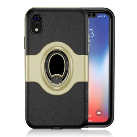 IPhone 9 mobilskal plast silikon ringhållare stående magnetiska bilhållare - Guld Guld