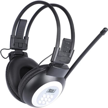 FM-bärbar radio, stereohörlurar med LCD, hopfällbara over-ear, fickwalkman konferensmottagare, små trådlösa/trådade hörlurar