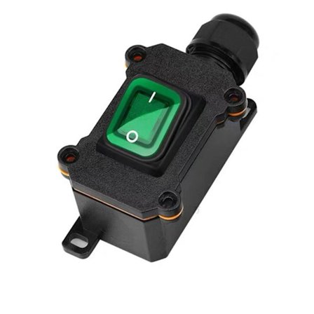 Inline ledningskontakt vippeknap