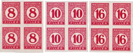 Ungarn 1926 - Spændende og unikke utakket 4-blokkesæt