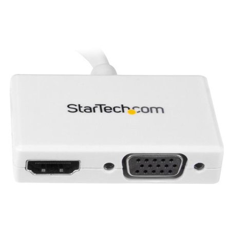 StarTech Mini DisplayPort to HDMI and VGA Adapter - Mini DisplayPort Multiport Hub for Your HDMI or VGA Monitor / Display (MDP2HDVGAW) -