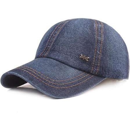 Vintage Baseballcaps Unisex Denim Utendørs Sport Solhatt Denimhatt Baseballcaps - Blå - One size