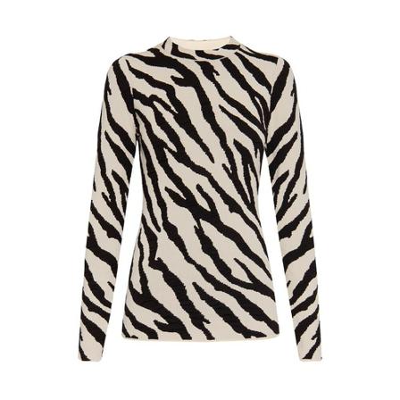 Proenza Schouler Top with animal motif Sort, Dame