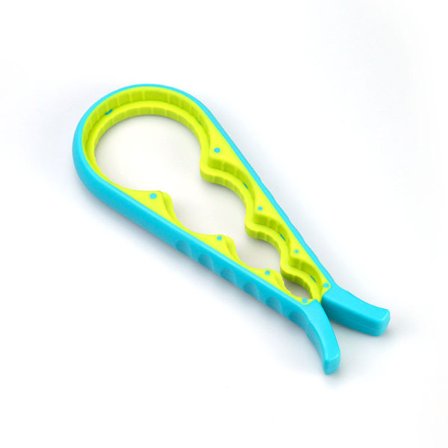 1 Manuell burköppnare, Blå och gul multifunktionell burköppnare 5-i-1