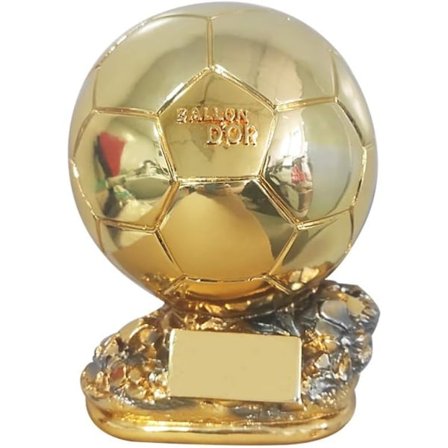 Mini Ballon D'Or Replica Trofæ 6 i Frankrig Fodbold Bedste Spiller Resin Guld Bold Cup Fodbold Fans Souvenirs Gaver