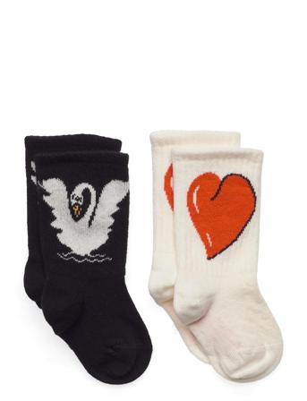 Swan 2-Pack Socks Socks & Tights Socks Vit Mini Rodini
