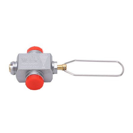 Gasspåfyllingsadapter Nøyaktig Maskinering Multippel Beskyttelse Aluminiumslegering Gassparer med 8 Tetningsringer for Camping