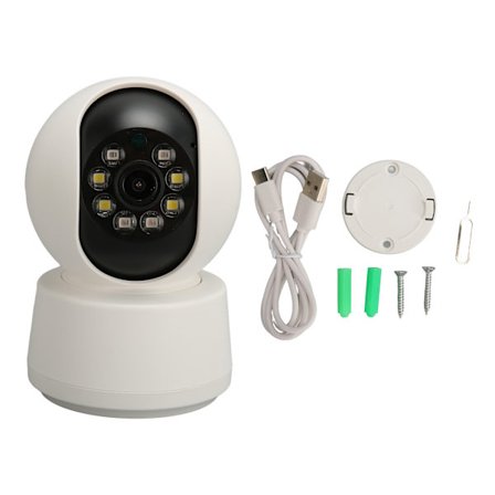 WiFi Hemmonitor 360 Graders Panoramisk 2MP Övervakningskamera Fjärrkontroll via Mobiltelefon