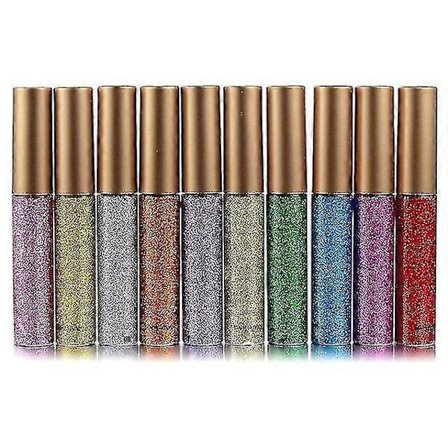 Make Up 10 Färger Flytande Eyeliner Set Vattentät Långvarig Vit Röd Glitter Eyeliner Skönhet
