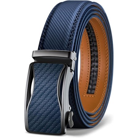 Heklebelte for menn, justerbart lærbelte med glidelås for gave, dress casual 1 3/8", størrelse justerbar