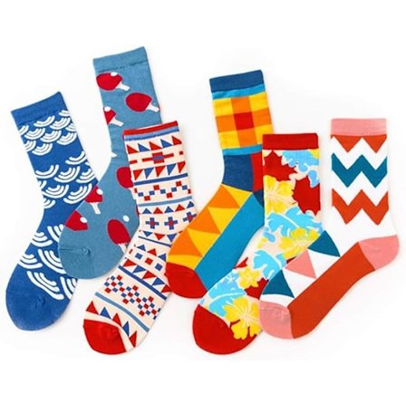 Damestrykkede Sokker, Kunstsokker, Søde Nyheder, Farverige Fancy Sokker, Mode Mærkelige Bomuld, Varme Fødselsdagssokker