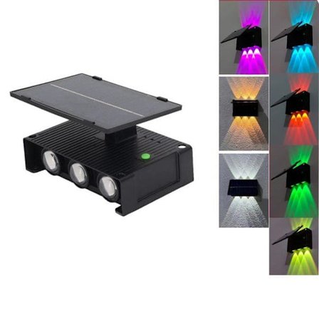 2-pak solcelle væglamper udendørs LED op/ned-lys, vandtæt vægbelysning til facade_OF