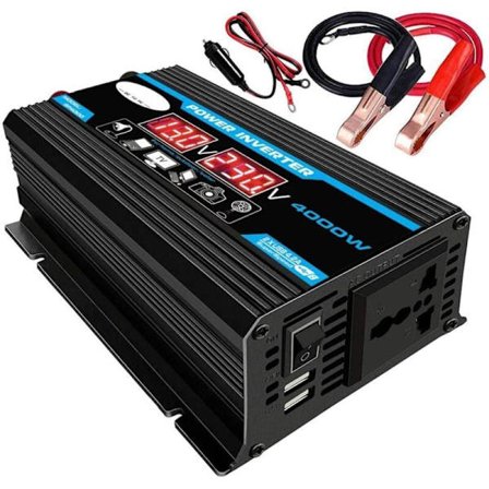 4000W Inverter 12V till 220V / 110V LED Bil Power Inverter Converter Laddare Adapter Dubbel USB Spänningstransformator Modifierad Sinusvåg 12V-220V