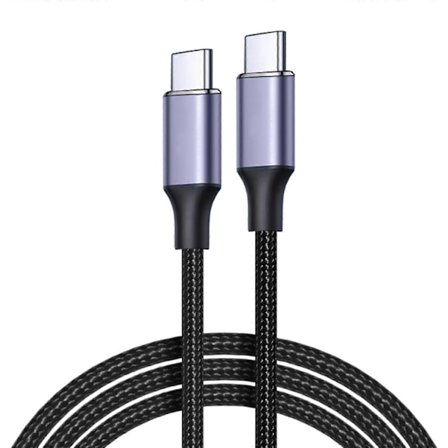 USB C-kabel 100W USB C till USB C-kabel Typ C till Typ C Snabbladdning Nylonflätad USB C till USB C-kabel för Telefon-WELLNGS
