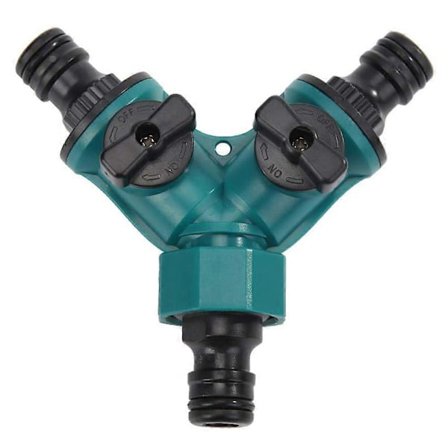 2-vägs Trädgårdsbevattningsslang Koppling Anslutningsenheter Utlopp Y Form Adapter