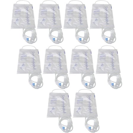 Laadukas upouusi 10 kpl kertakäyttöinen suolihuuhtelupussi Detox-pussisarja läpinäkyvä