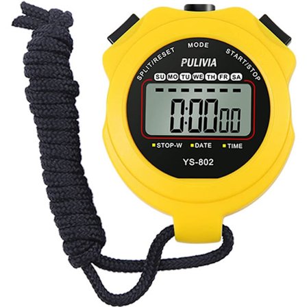 Sports Stopwatch Timer Lap Split Digital Stopwatch med klokke Cal