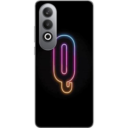 Kompatibel Mobilcover til OnePlus OnePlus Nord CE4 Minimalistisk neonbogstav Q i lyse farver mod mørk baggrund