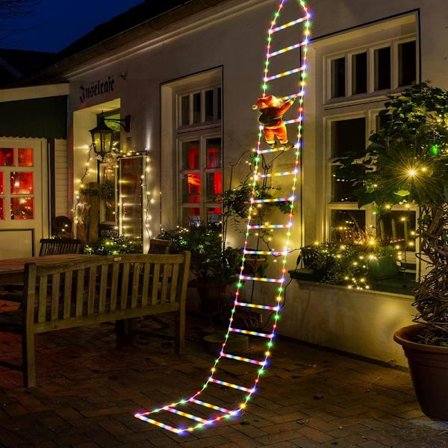 3M Julstige Lys med Julemand - 288 LED Julelys, 8 tilstande, netdrevet, juledekorationer