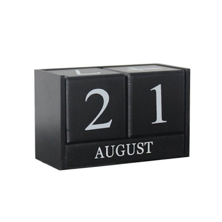 Enkel och modern träskrivbords kalender, permanent daglig block Ca
