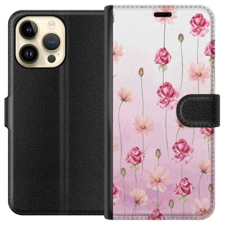 Kompatibel Tegnebogsetui til Apple iPhone 15 Pro Max Rose Petal Whisper