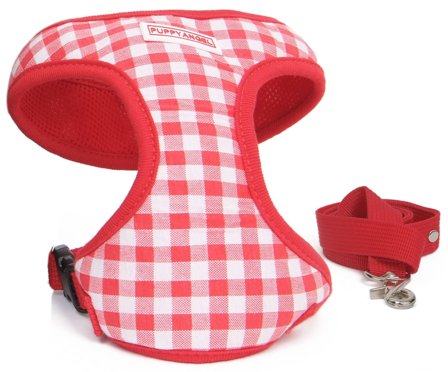 Puppy Angel - Picnic Chic Soft Red - Sele Och Koppel - Hundsele