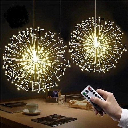 LED Lysstreng 2 stk 180 LED Fyrværkeri Lys 8 Tilstande