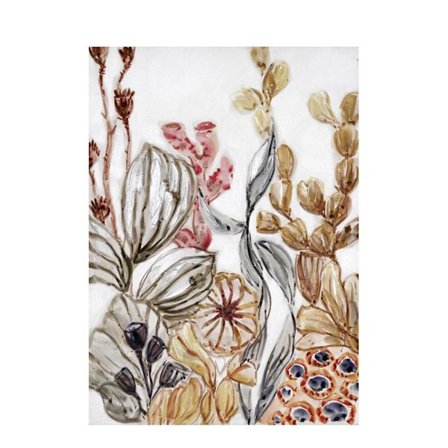 Dekorativ lærredskunst – Koral og havplanter, 50x70 cm