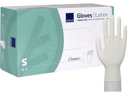 ABENA Latexhandske puderfri S 100/fp - Lyreco - Skyddsutrustning - Engångshandskar - Latexhandskar