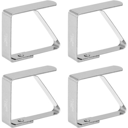 Pinces à Nappe Ensemble de 4 Acier Inoxidable Nappe Clips Anti-Glissant (7 cm x 4 delar)