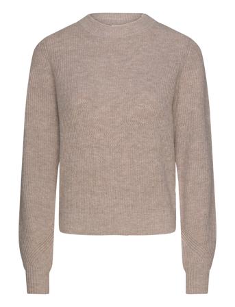 Nmnola L/S O-Neck Knit Fwd Beige NOISY MAY