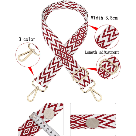 Justerbar 80-140 cm håndskulderstropp (gul) Lanyard veskehåndtak
