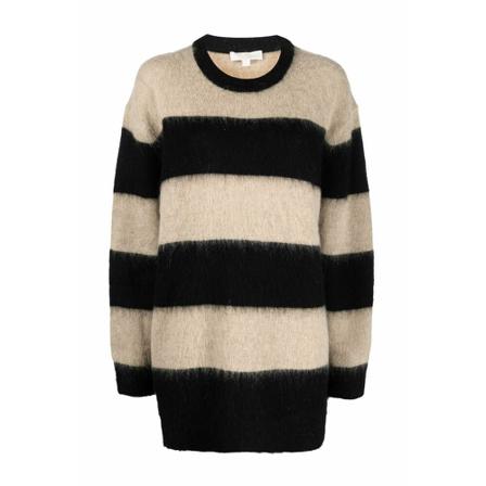 Michael Kors, Brushed Bold Stripe Sweater Zwart, Dames, Maat:XS